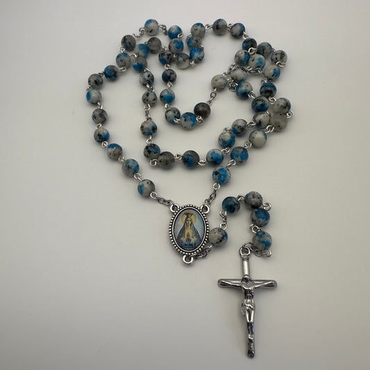 Terço de Pedra Azurita K2 Granito