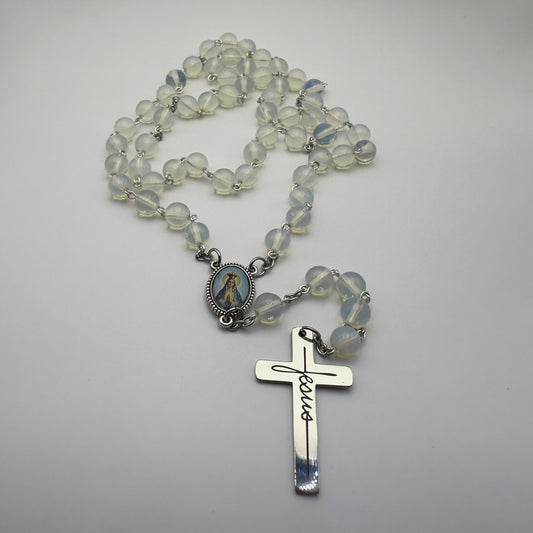 Terço de Pedra Opala