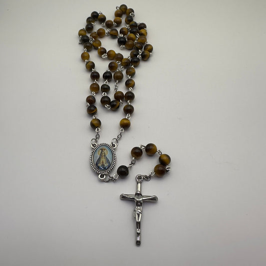 Terço de Pedra Olho de Tigre