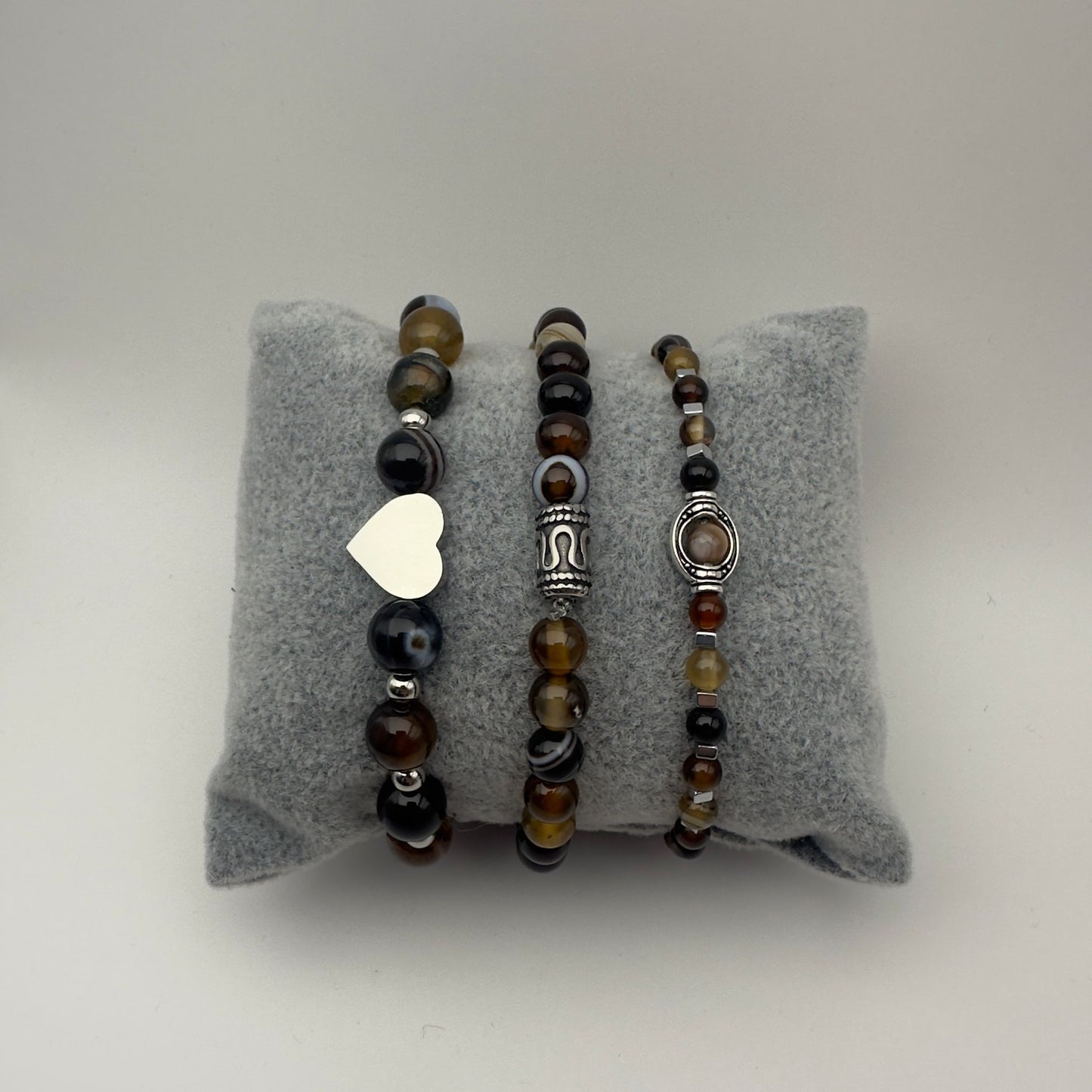 Pulseira de Pedra Ágata Castanha