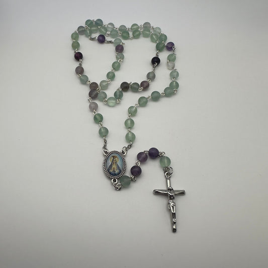 Terço de Pedra Fluorita