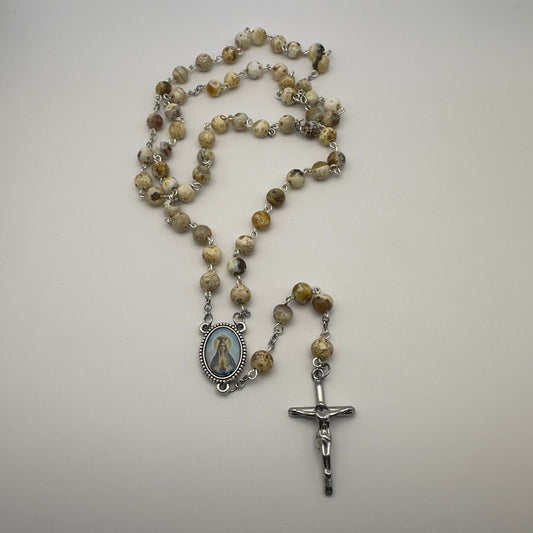 Terço de Pedra Jaspe