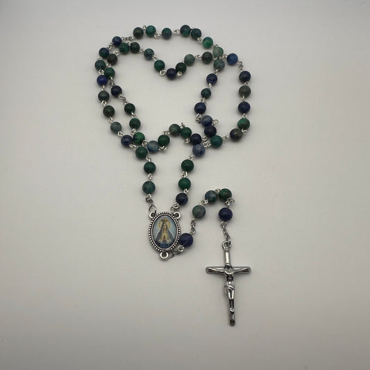 Terço de Pedra Crisocola