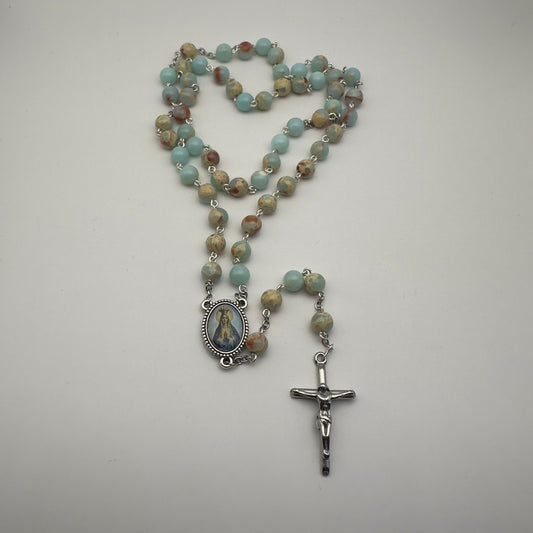 Terço de Pedra Jaspe Shoushan