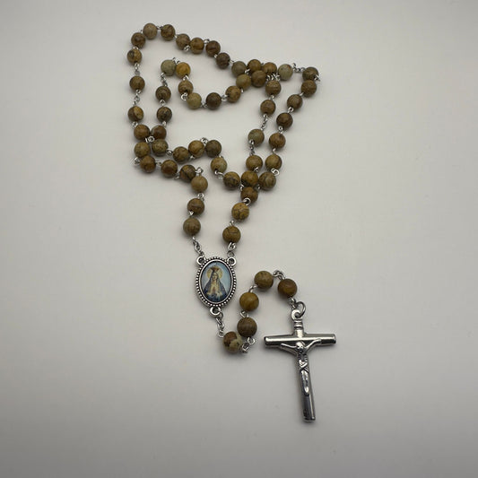 Terço de Pedra Jaspe