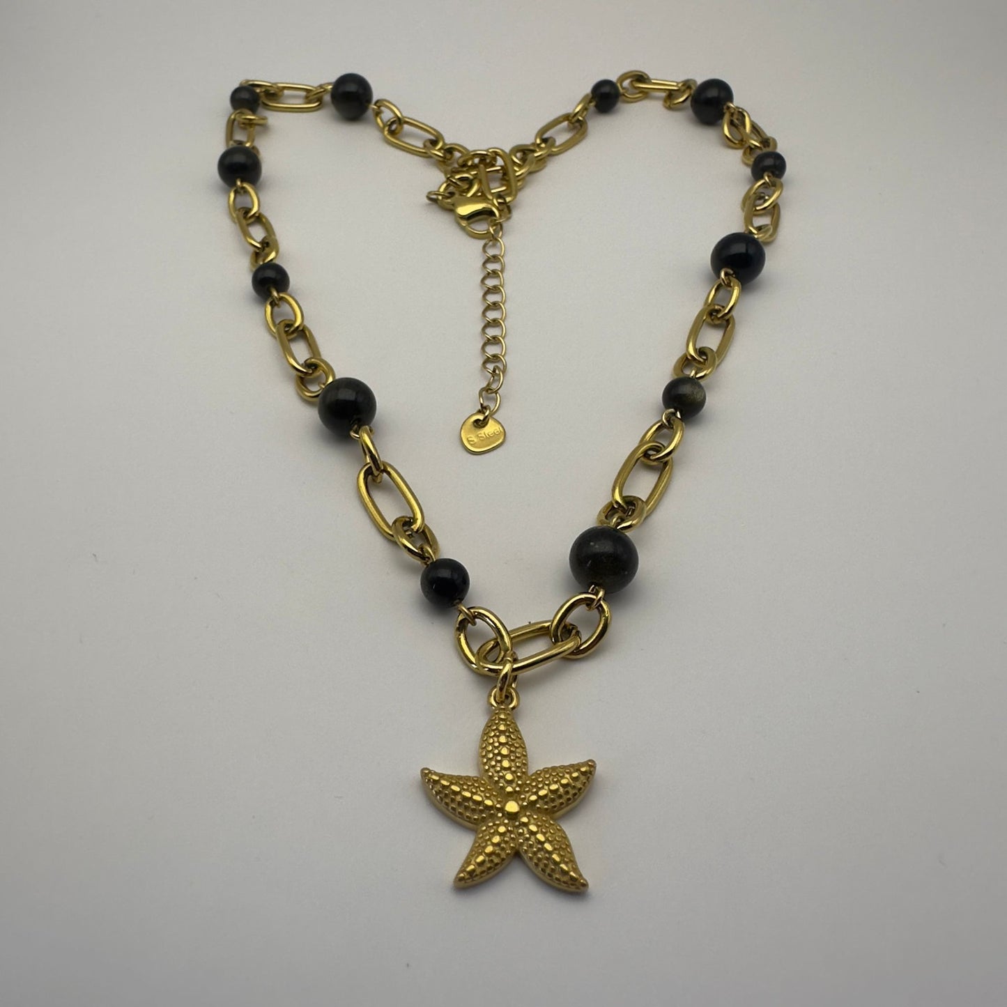 Colar Estrela de Obsidiana