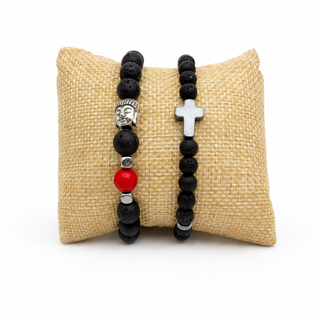 Pulseira de Pedra Vulcânica