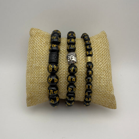 Pulseira de Pedra Feng Shui - Obsidiana