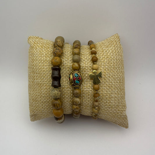 Pulseira de Pedra Jaspe