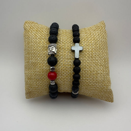 Pulseira de Pedra Vulcânica