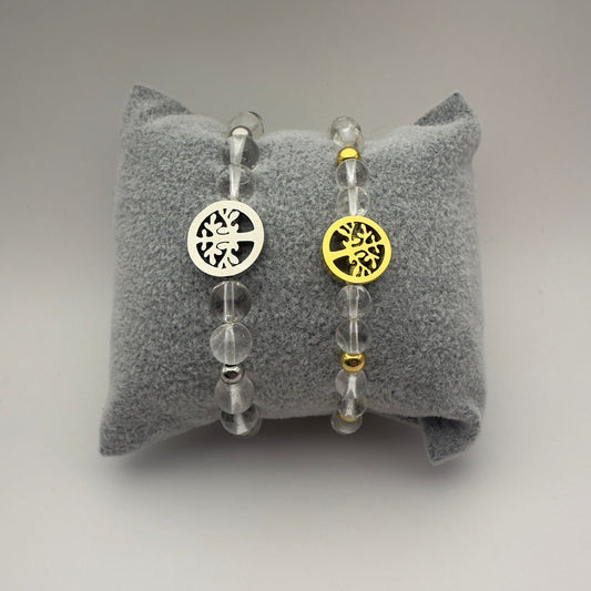 Pulseira de Pedra Quartzo Cristal