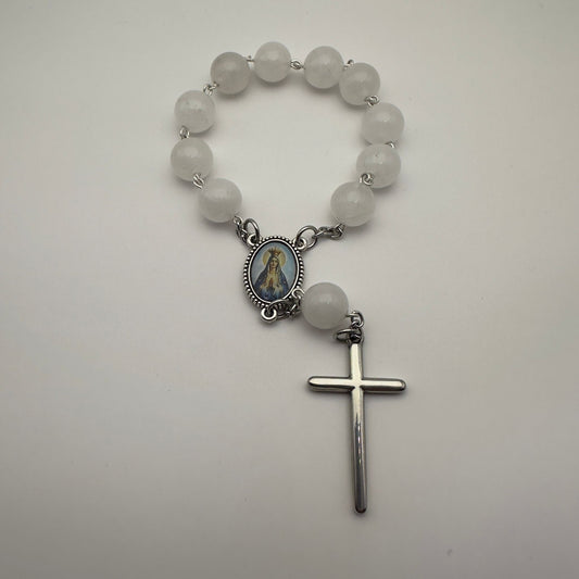Dezena de Pedra Jade Branco