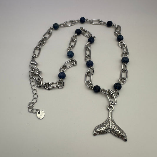 Colar de Pedra Howlite Fosco Turquesa