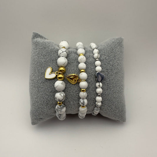 Pulseira de Pedra Howlita
