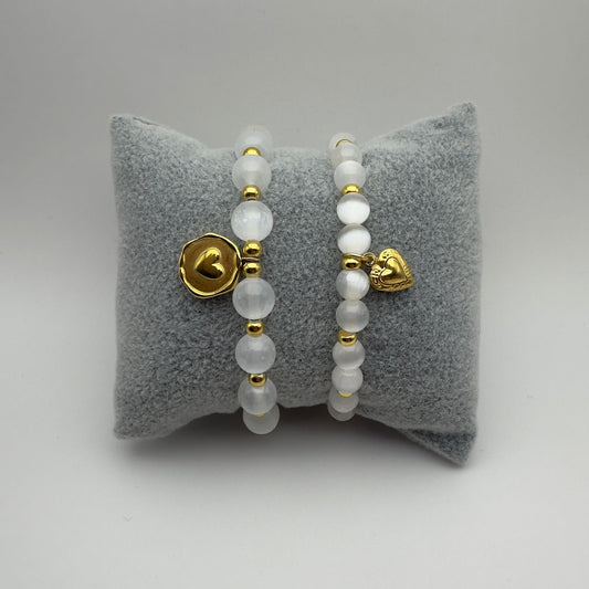 Pulseira de Pedra Selenite